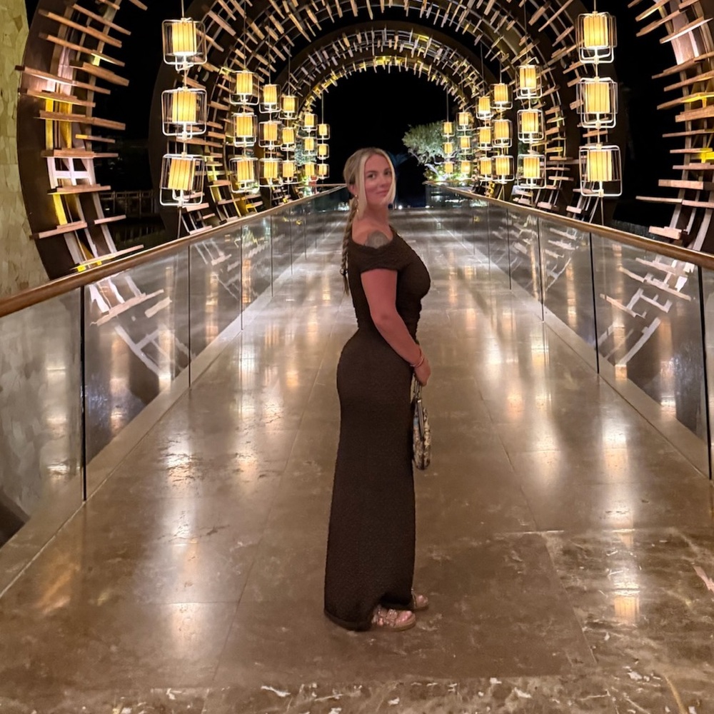 Elegant Brown Maxi Dress